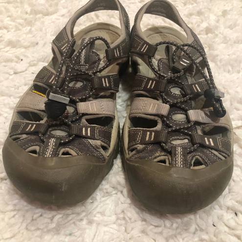 Keen Newport Waterproof Leather Hiking Sport Sandals Grey 7.5