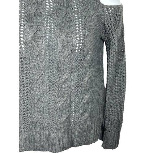 American Eagle  Outfitters Charcoal Grey Cold Shoulder Turtleneck Sweater