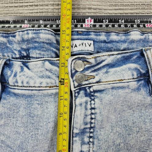 Ava & Viv  Womens Plus Size 26W Acid Wash Stretchy Denim Jean Shorts
