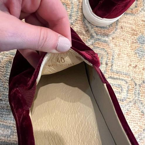 Mulberry M. Gemi Cerchio  Red velvet slip on sneakers | Size 40 / 9