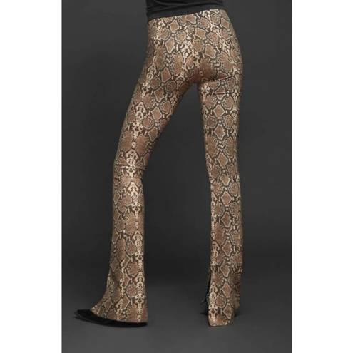 ANINE BING 💕💕 Cigarette Python Trousers ~ Split Cuff Snakeskin Print XS NWT