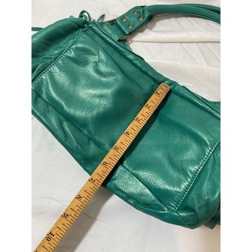 Bueno  Teal Green Faux Leather Shoulder Bag Purse