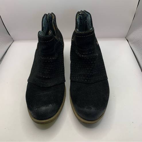 Earth Origins  Black Suede Oakland Amanda Women Ankle Booties 6.5M 031524