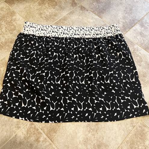 Krass&co NY &  mid rise mini skirt stretchy pull on waist pockets black white XL