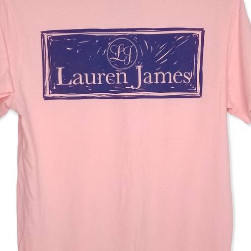 LC Lauren Conrad Lauren Conrad Logo Pink Short Sleeve T-Shirt Size Small