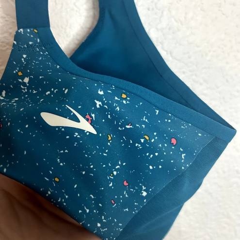 Brooks  Running Drive Convertible Run Bra Size 32 D Lagoon Speckle Print NWT NEW