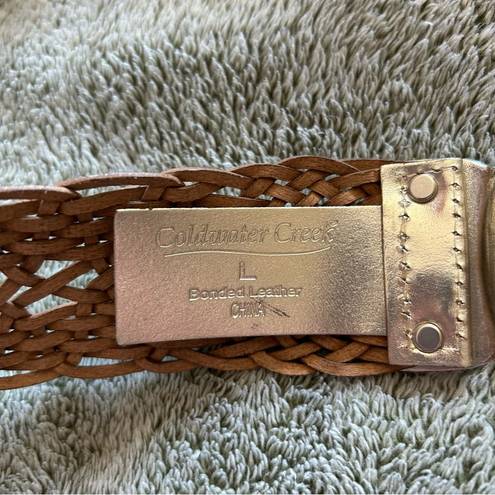 Coldwater Creek  Woven Bonded Leather Belt Size Large