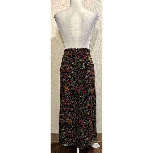 Briggs Vintage 90s Floral Maxi Slit Skirt Multi Size 18