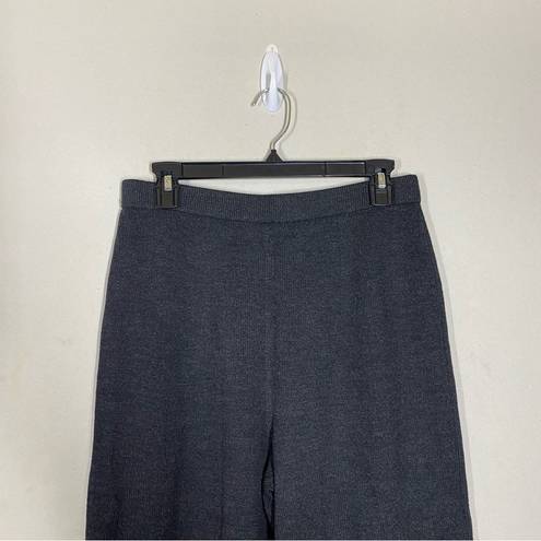 St. John  Heavyweight Wool Blend Santana Knit Wide Leg Pant