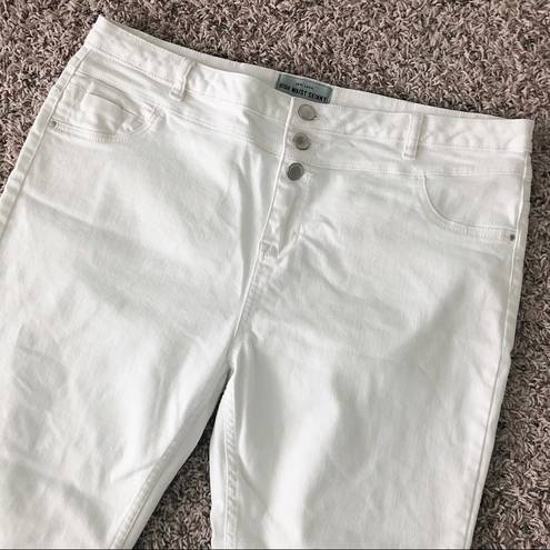 New Look  High Waist Super Skinny Jeans in White, Size UK18 / US14