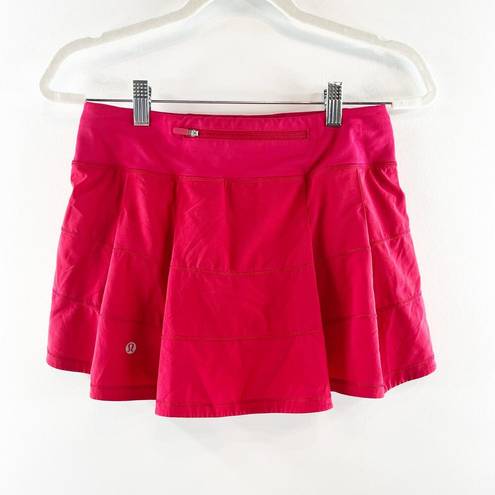 Lululemon  Pace Rival Tennis Golf Active Skirt Skort Mini Red Scarlet 4