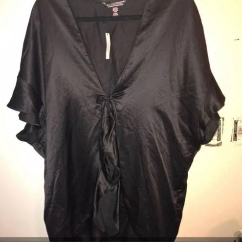 Victoria's Secret Black Victoria Secret Satin Sexy Robe NWT