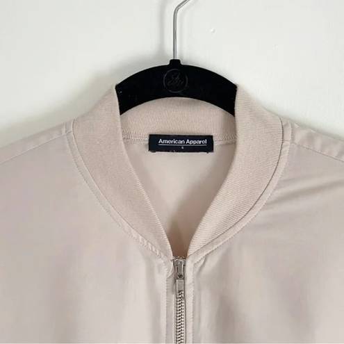 American Apparel Lightweight Bomber Jacket Blush Nude Size S