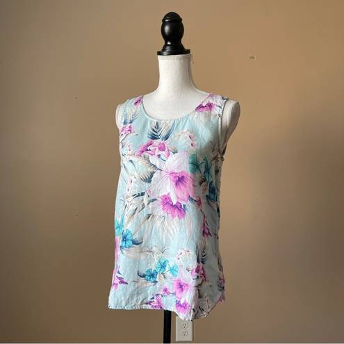 Tommy Bahama  | Tropical Floral Linen Tank Top Sz XS