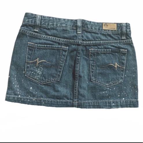 Refuge  Jean Skirt Blue Denim Mini with Rhinestones Size 3 Juniors