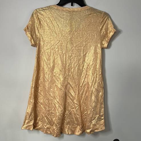 Bordeaux NWT  by‎ Anthropologie Peach Sparkle Tee