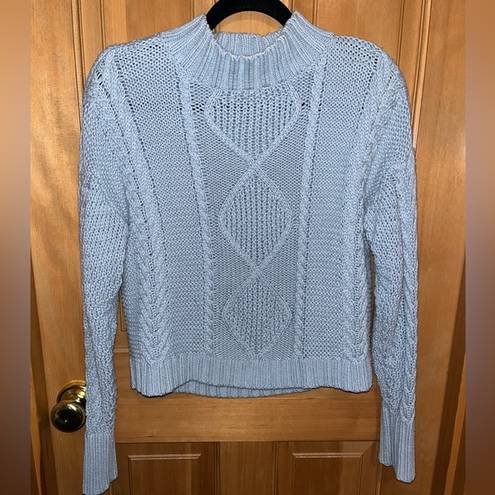 LA Hearts Thick Knit Baby Blue Turtleneck Sweater