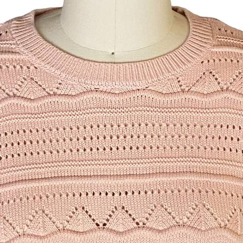 Petal NWT -  Ladies Pink "Spring " Summer Cotton Sweater NWT ~ Women's Size L