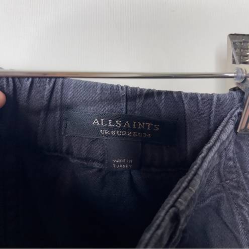 ALLSAINTS  black cargo jogger pants sz 2