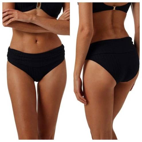 Melissa  Odabash Bel Air Bikini Bottoms Size 6 Black Ribbed