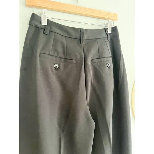 Madewell  | NWT | Pleated Tapered-Leg Pants in Easygoing Crepe | Black | Sz 2