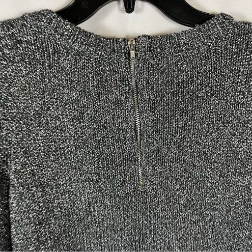 Divided  Women’s Crewneck Pullover Sweater Gray Silver Sparkly Metallic Thread 4