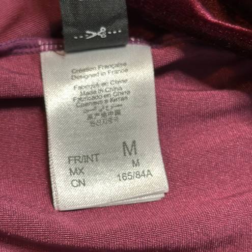 Bordeaux Etam Velvet Cgemise  Grenat Red Slip Size Small