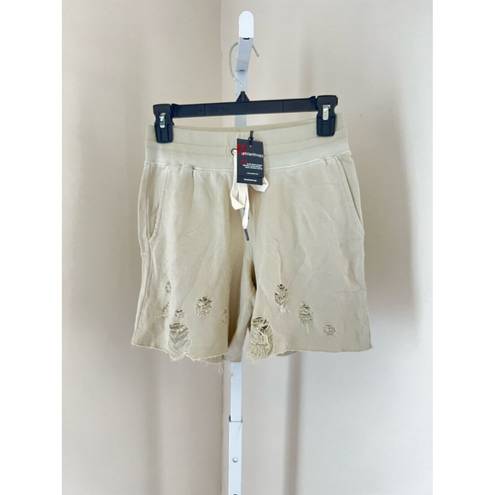 n:philanthropy  Women XS Beige Coco Short Distressed Draw String New Vintage Bone