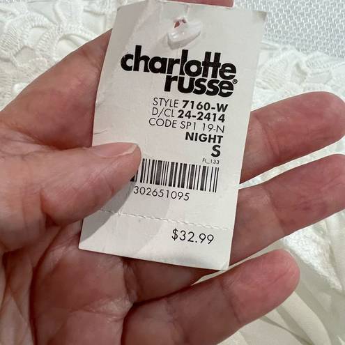 Charlotte Russe  White Eyelet Mini Dress