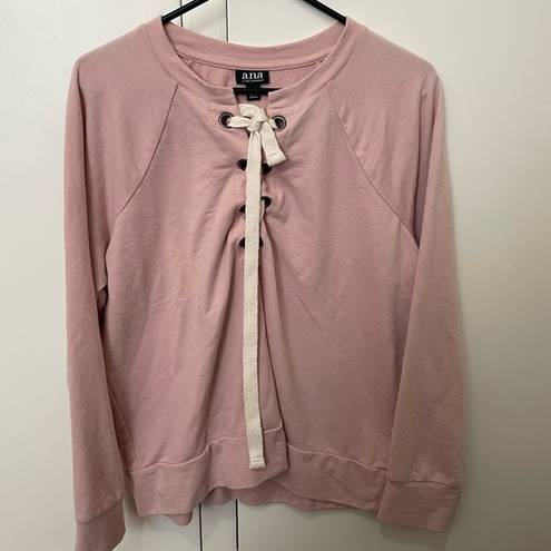 a.n.a Pink tie front sweater