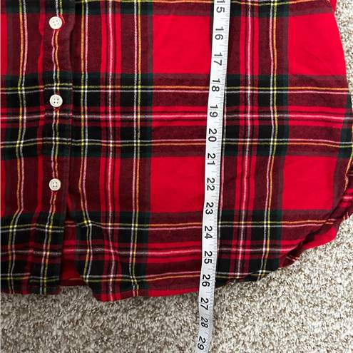 Old Navy  Red Plaid Flannel Button Down Long Sleeve Shirt Casual Comfy XL