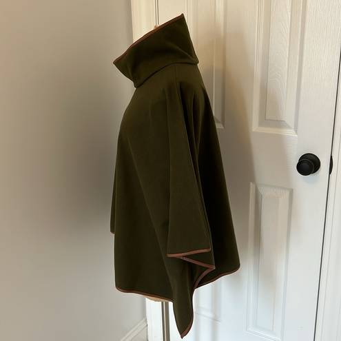 Tuckernuck  Piper Funnel Neck Trimmed Poncho Olive