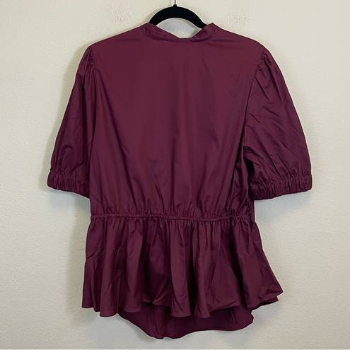 Tuckernuck  Hyacinth House Burgundy Piper Tie Front Blouse NWT Size XXL