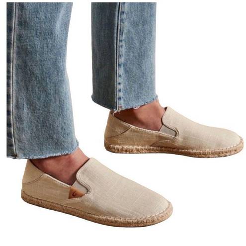 Olukai  Kaula Pa’a Kapa Slip-on Linen Espadrille Loafers NWOT Women’s Size 10