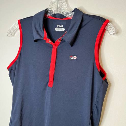 FILA  Pullover Sleeveless Performance Top Blue & Red Sz Small