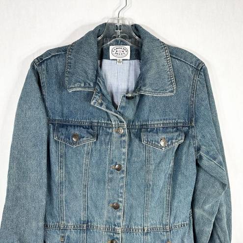 Carolina Blues  Sz Small Denim Jacket Blue Jean Lined Pockets Heavy Button Up 247