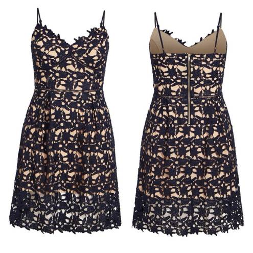 City Chic  Navy Blue So Fancy Crochet Lace Dress Sz.XS/14W