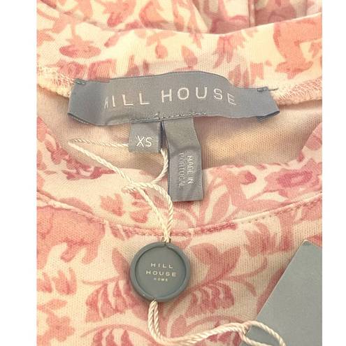 Hill House  The Ivy Long Sleeve Sleep Tee in Pink Sherwood Forest Size XS NWT