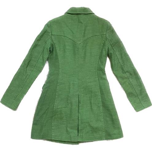 Adriana Light Weight Twill Peacoat Jacket Coat Fitted Green