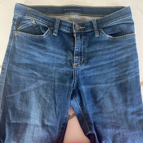 Rock & Republic  Denim Roskilde Capri Cropped Jeans Size 10