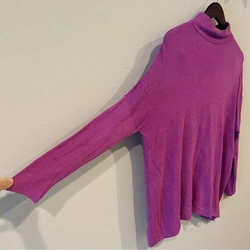 Lou & grey  Purple Mock Neck Tunic Sweater