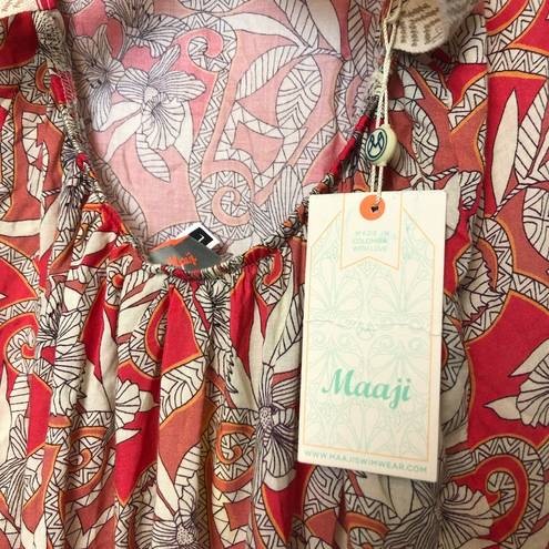 Maaji  Sungarden Road Dress Cover-Up Orange NWT