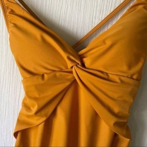 Bleu Rod Beattie  One Piece Swimsuit Desert Dreams Golden Yellow NWT 12