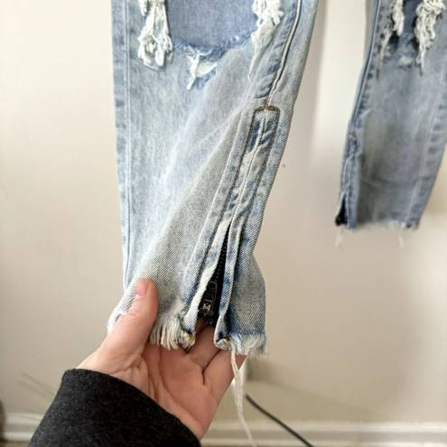 One Teaspoon  Womens Jeans Size 30 Low Rise Freebirds Distressed Boyfriend NWT