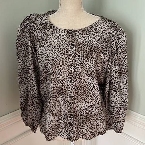 Mango  MNG Animal print blouse NWT