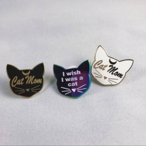 Wish I  I Was A Cat Rainbow Pin