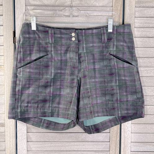 Nike  GOLF Dri Fit Mini Convertible Belted Golf Skort Olive & Purple-8