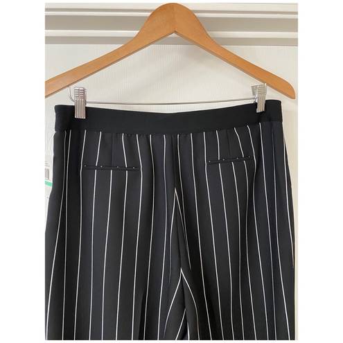 CeCe Wide Leg Black/White Striped Pant