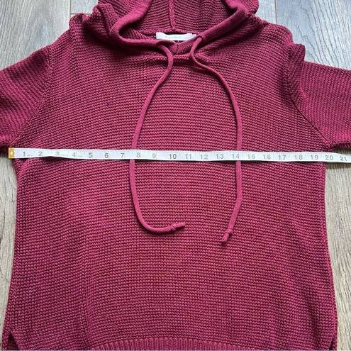Harper  Lane Stitch Fix Knit Hoodie Sweater Burgundy Red Size Medium
