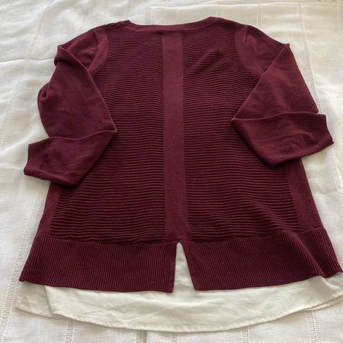 Hilary Radley  Plum Cowl neck sweater.